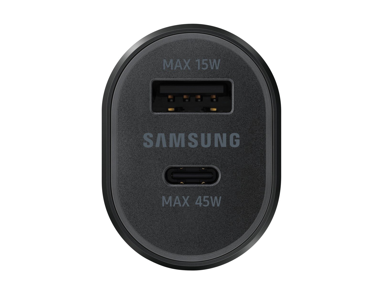 Chargeur de voiture Super Fast Dual USB-C + USB-A (45W+15W), noir