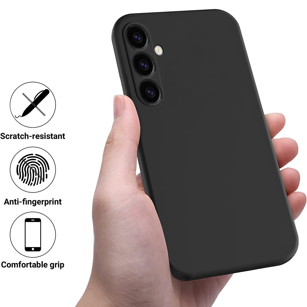Coque TPU Samsung Galaxy S24 Plus, Noir