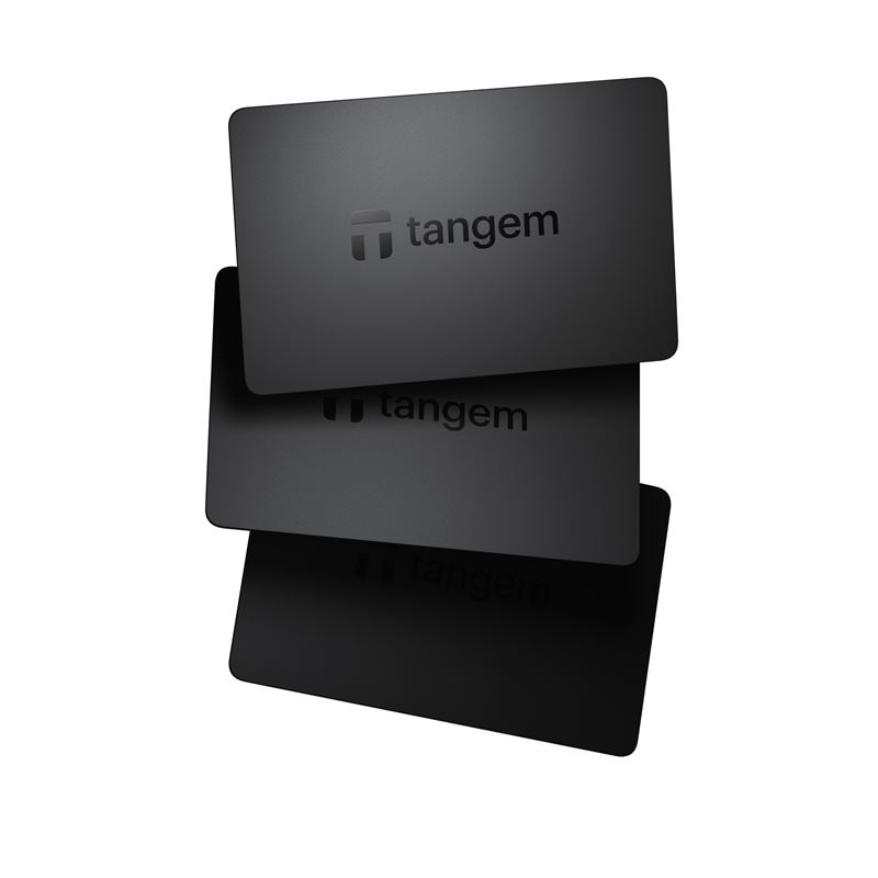 Crypto Hardware Wallet 3 Card set, noir