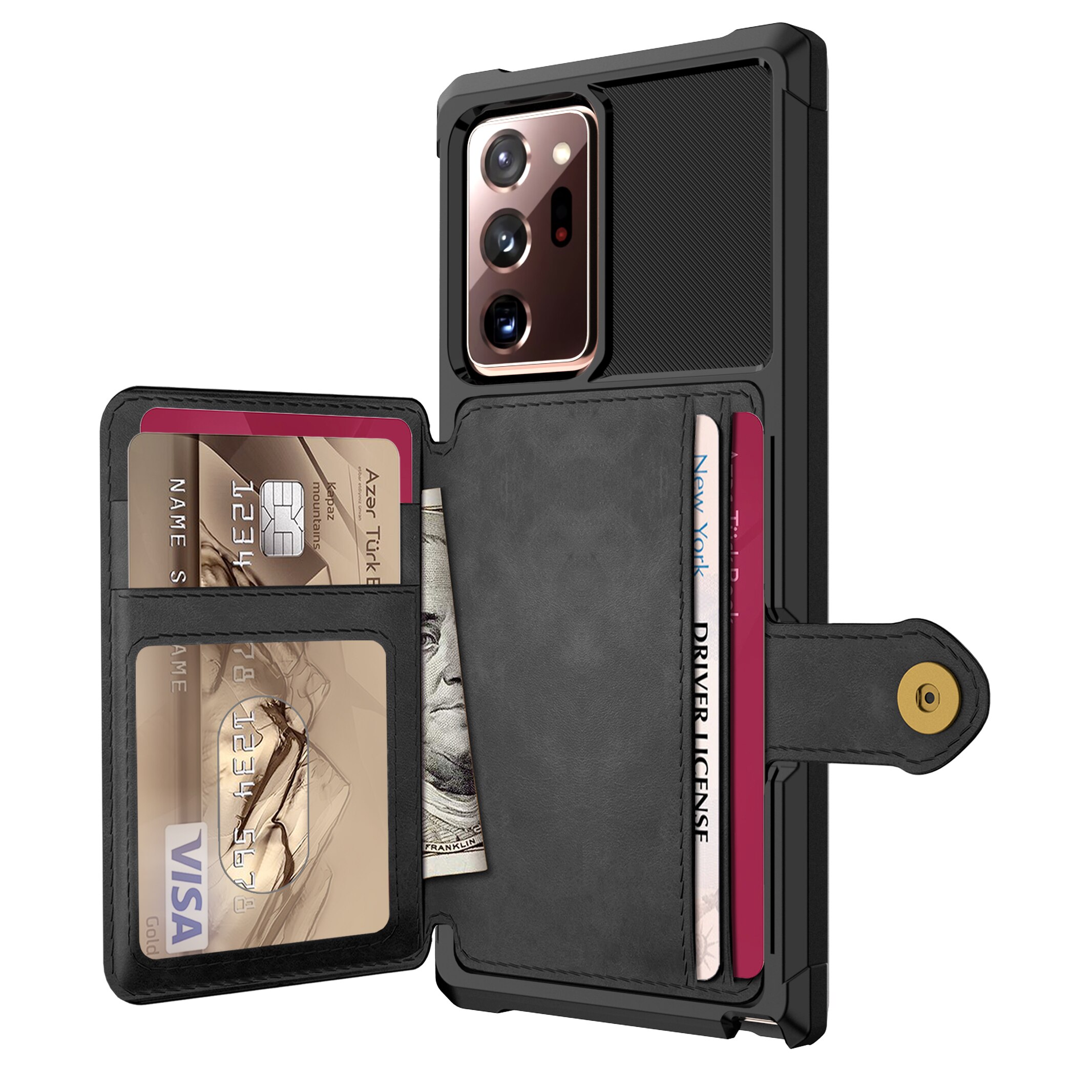 Coque porte-cartes Tough Multi-slot Samsung Galaxy Note 20 Ultra, Noir