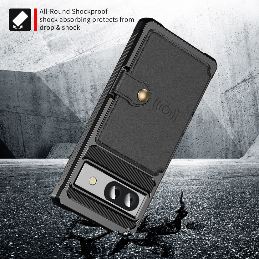 Coque porte-cartes Tough Multi-slot Google Pixel 8a, Noir