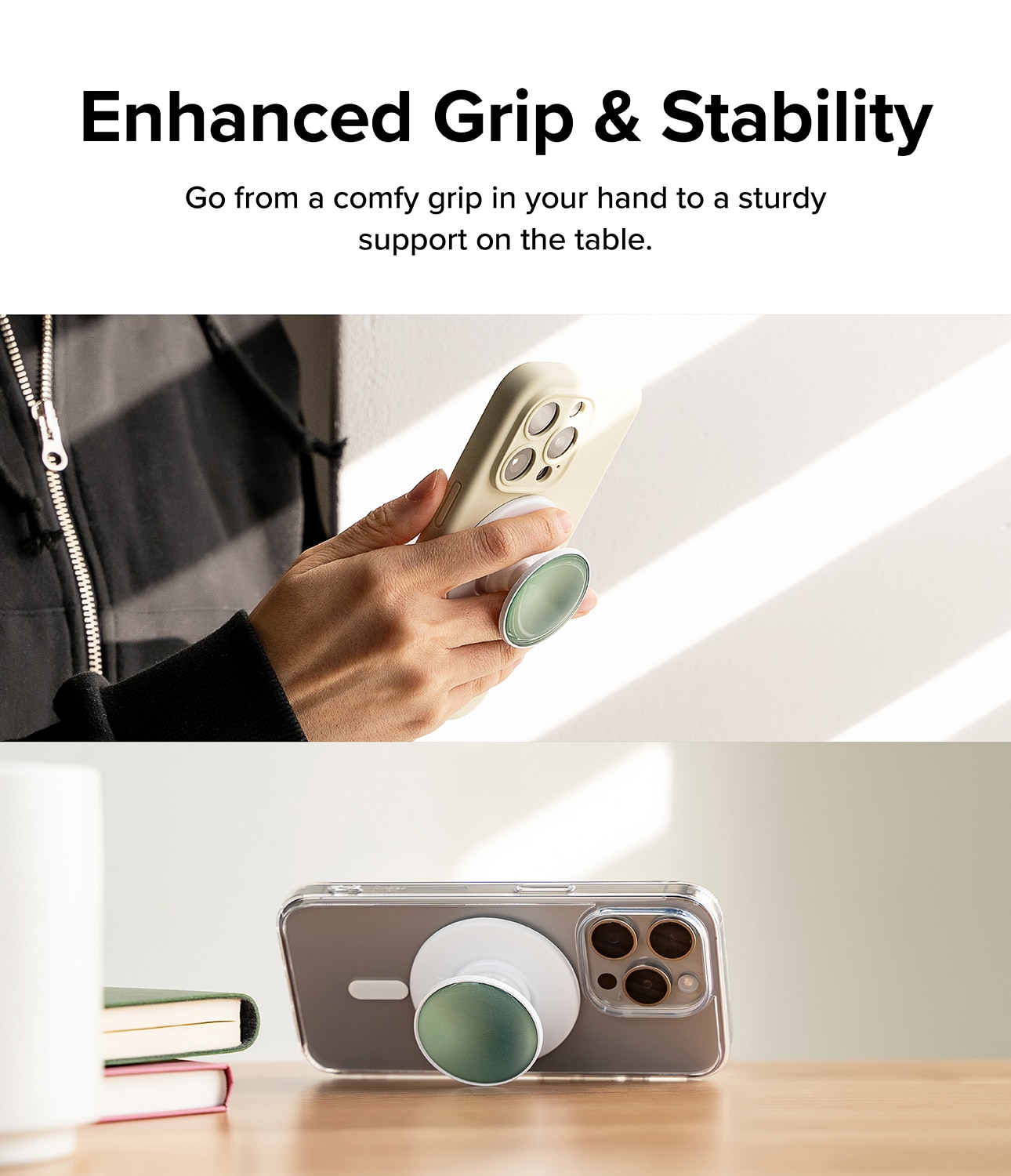 Tok Magnetic Support et Grip pour Smartphone, Glossy Forest