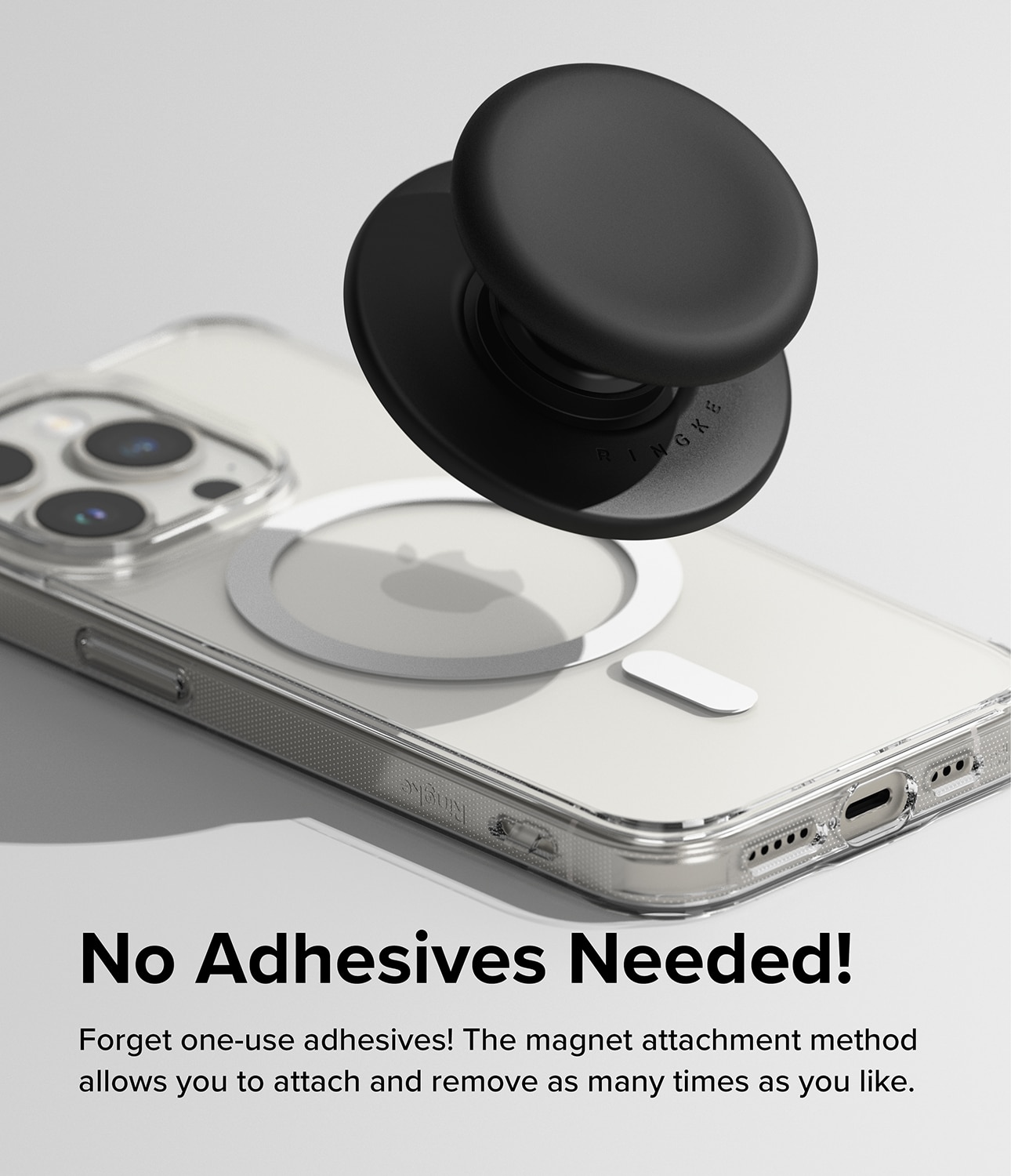 Tok Magnetic Support et Grip pour Smartphone, Black