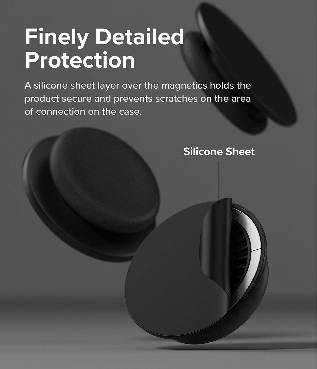 Tok Magnetic Support et Grip pour Smartphone, Black
