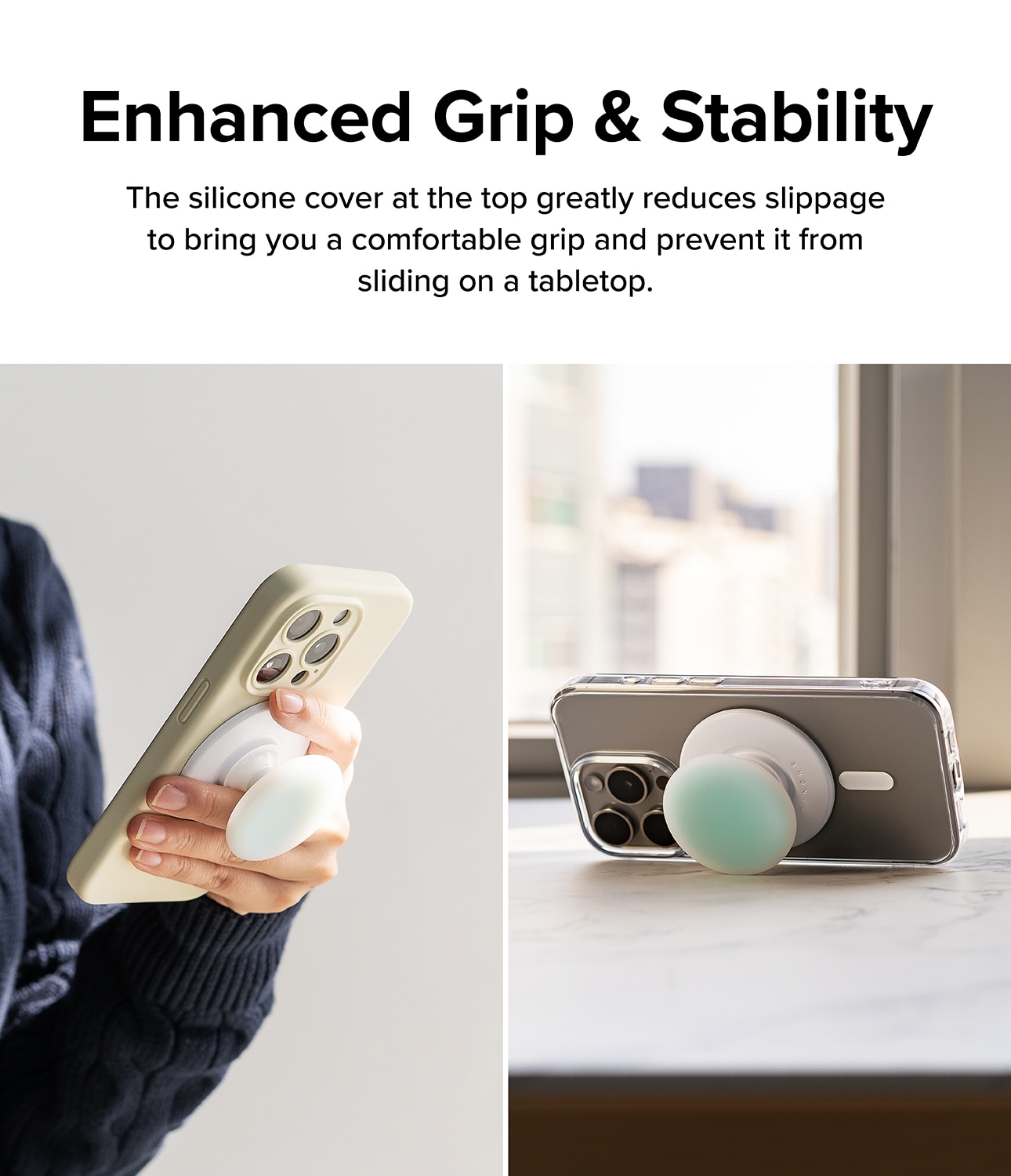 Tok Magnetic Support et Grip pour Smartphone, Ice Mint