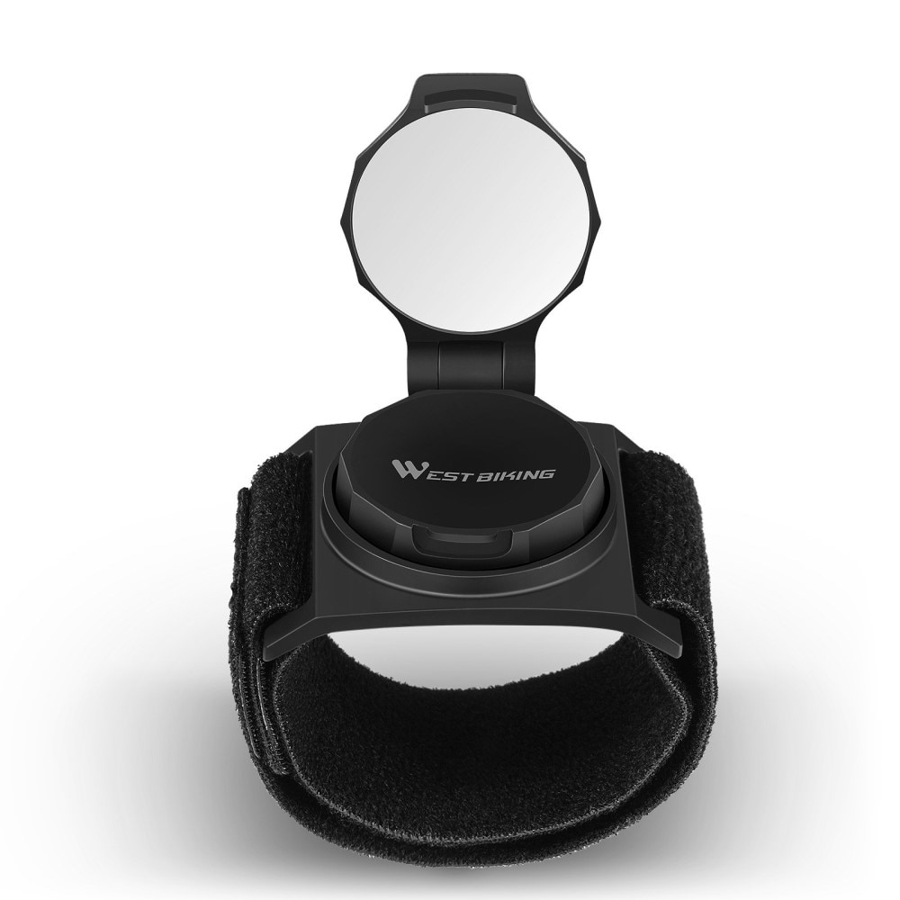 Miroir rotatif pour bracelet de vélo, noir