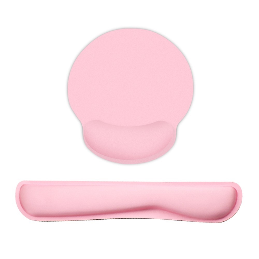 Support de poignet pour clavier et tapis de souris, rose