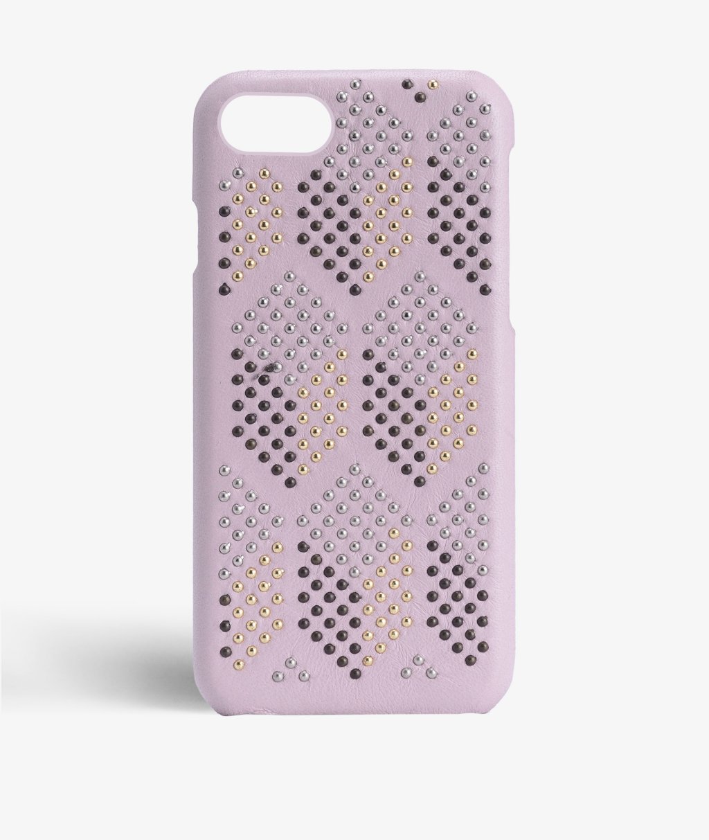 Coque iPhone 7 Mixed Mini Studs Nappa Baby Pink
