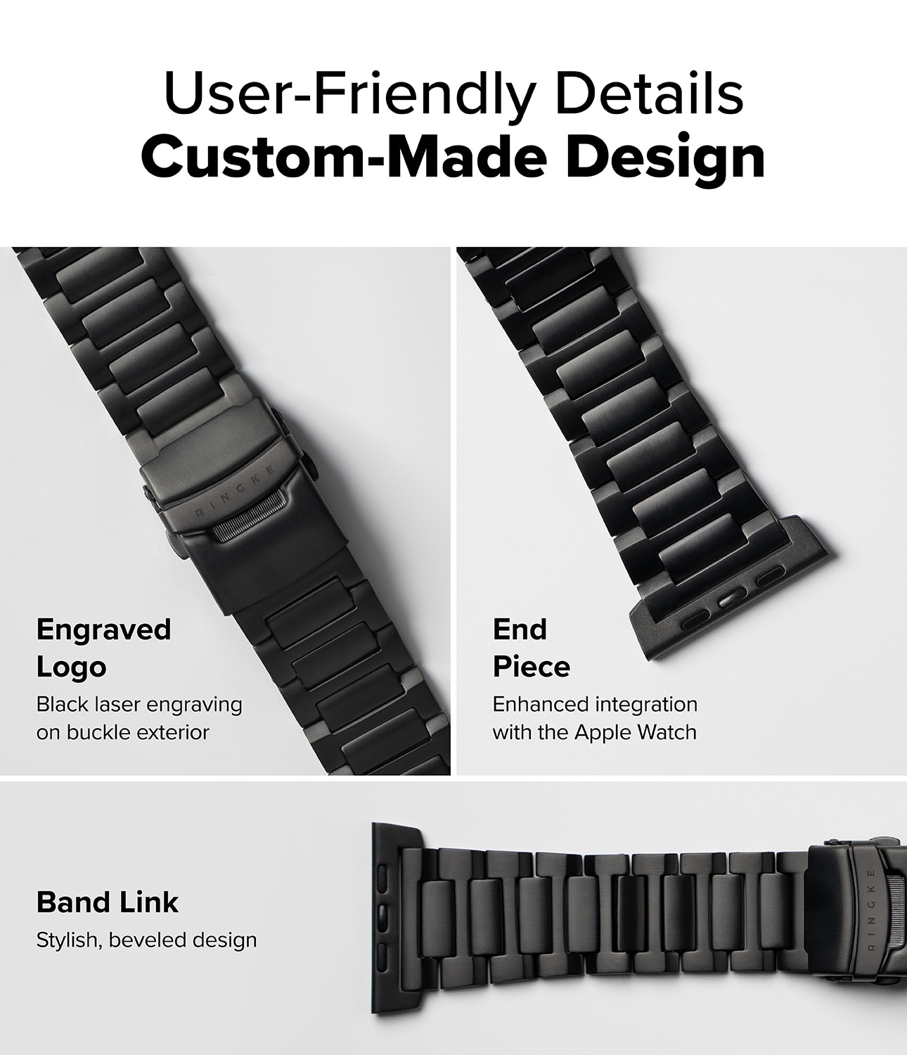 Bracelet Titanium One Apple Watch Series 1-3 42mm Black