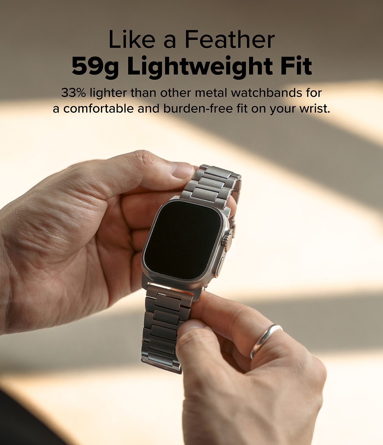 Bracelet Titanium One Apple Watch Series 1-3 42mm Natural Titanium