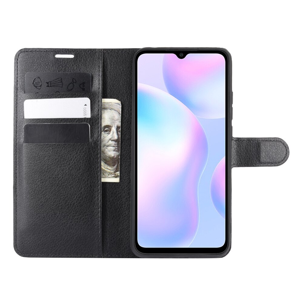 Coque portefeuille Xiaomi Redmi 9AT, noir