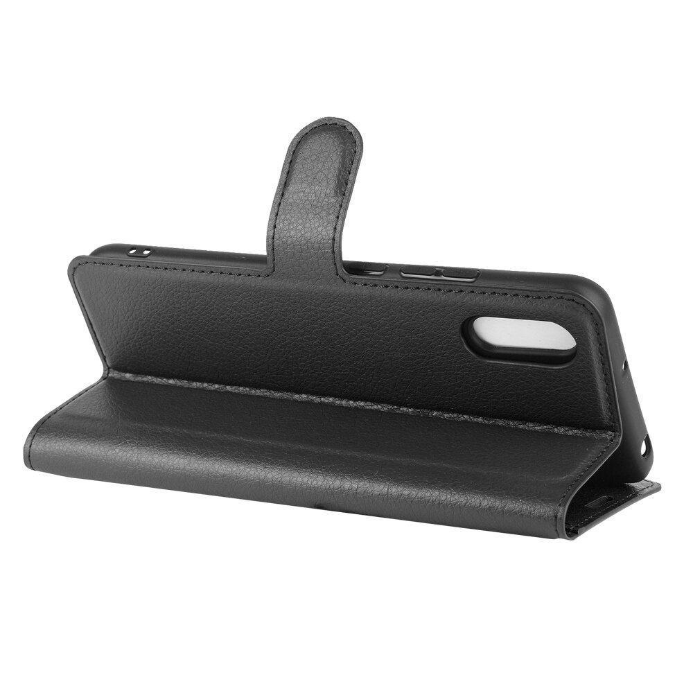 Coque portefeuille Xiaomi Redmi 9AT, noir