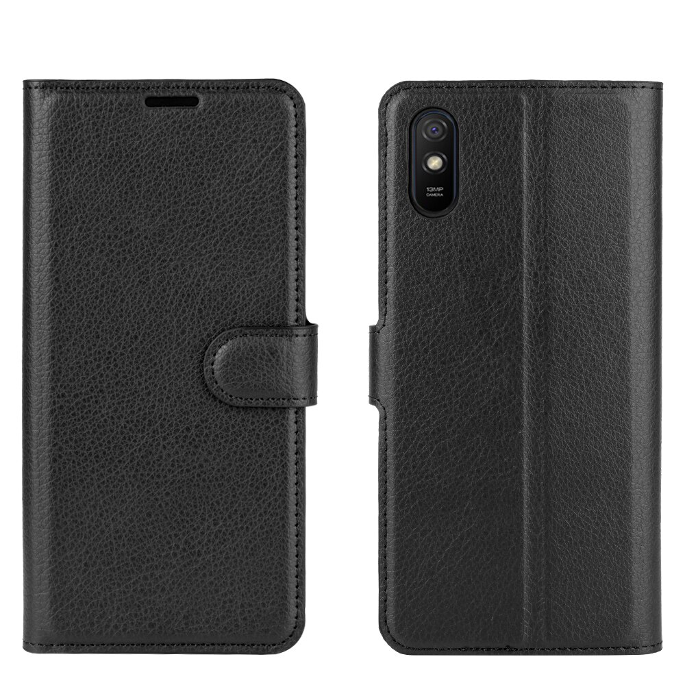 Coque portefeuille Xiaomi Redmi 9AT, noir