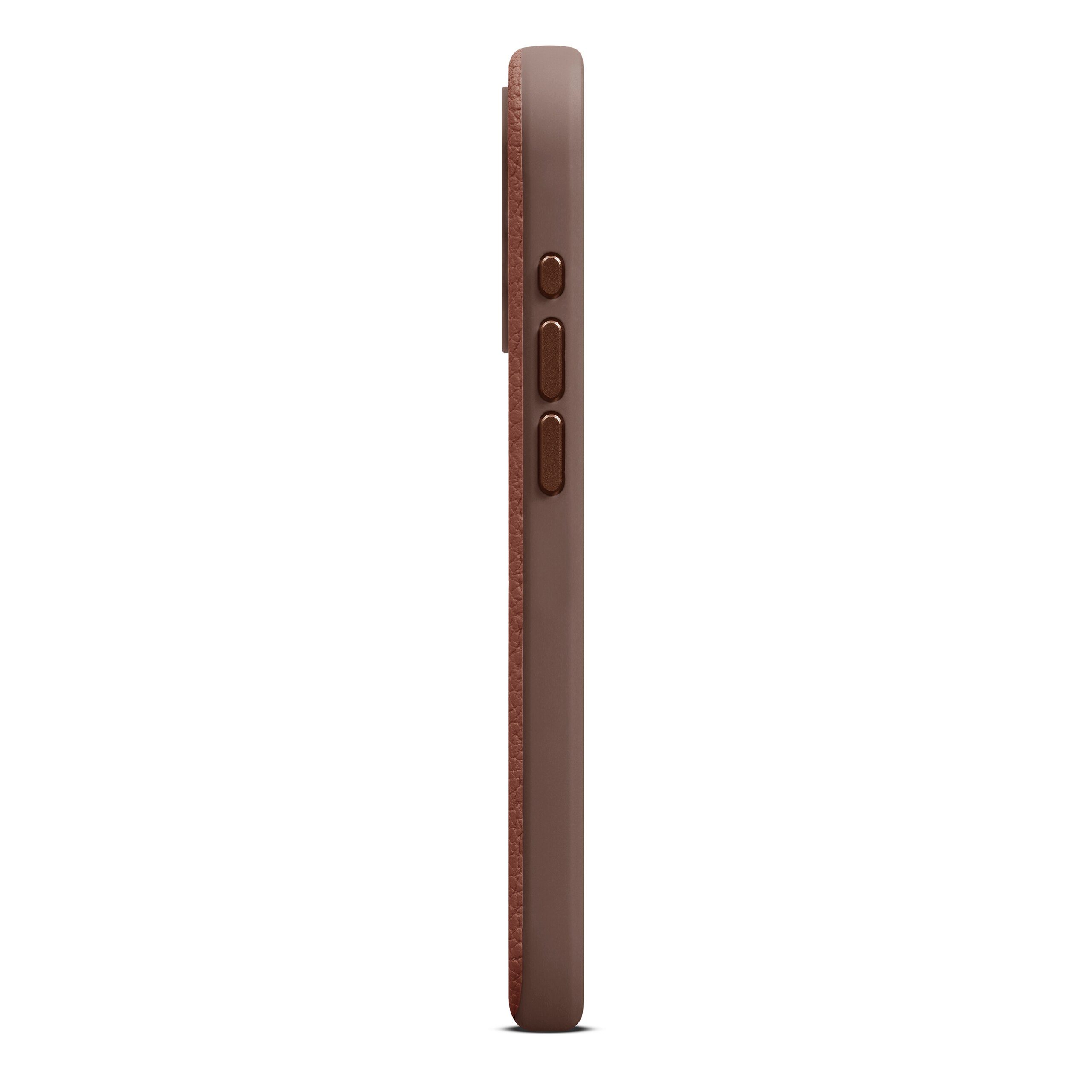 Coque Leather MagSafe iPhone 15 Pro, Cognac