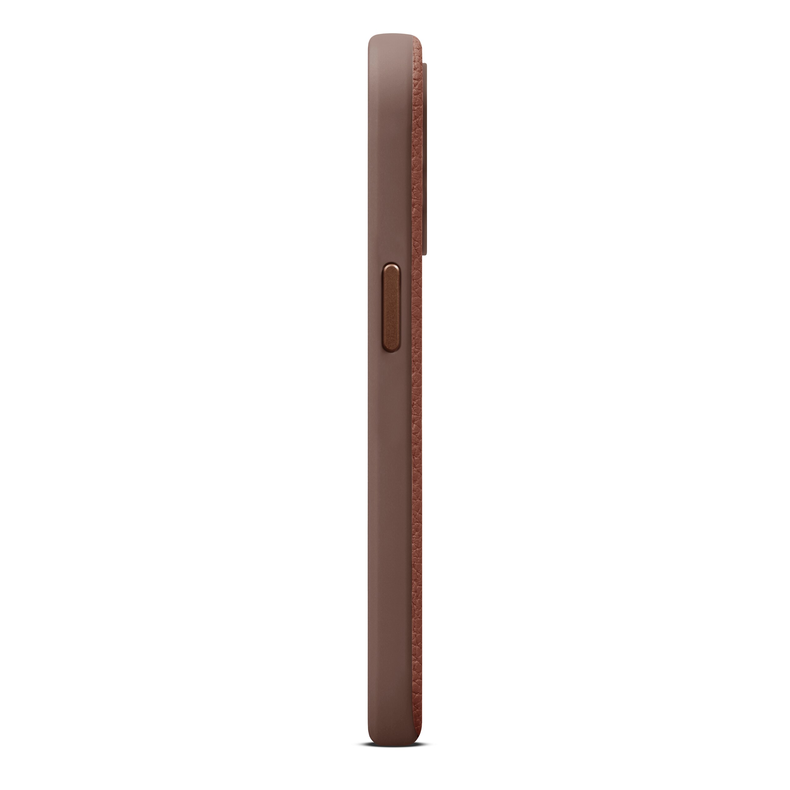 Coque Leather MagSafe iPhone 15 Pro, Cognac