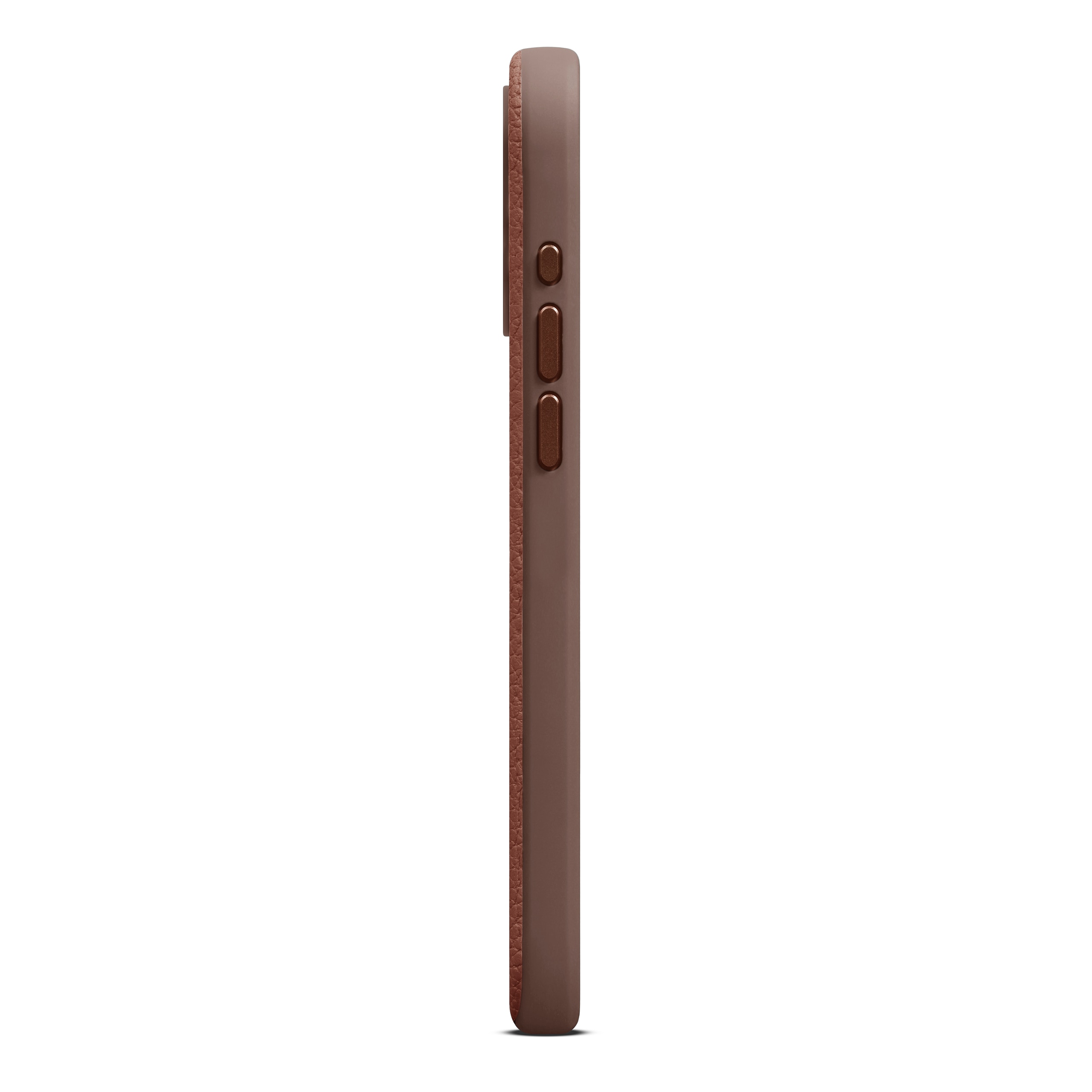 Coque Leather MagSafe iPhone 15 Pro Max, Cognac