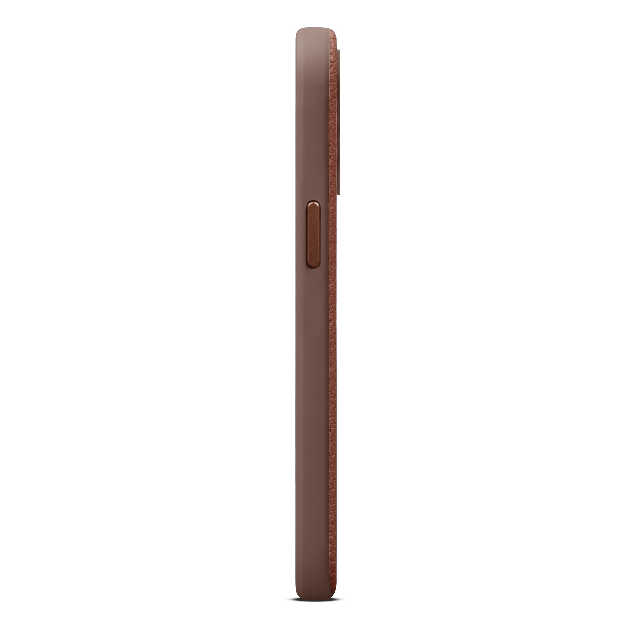 Coque Leather MagSafe iPhone 15 Pro Max, Cognac