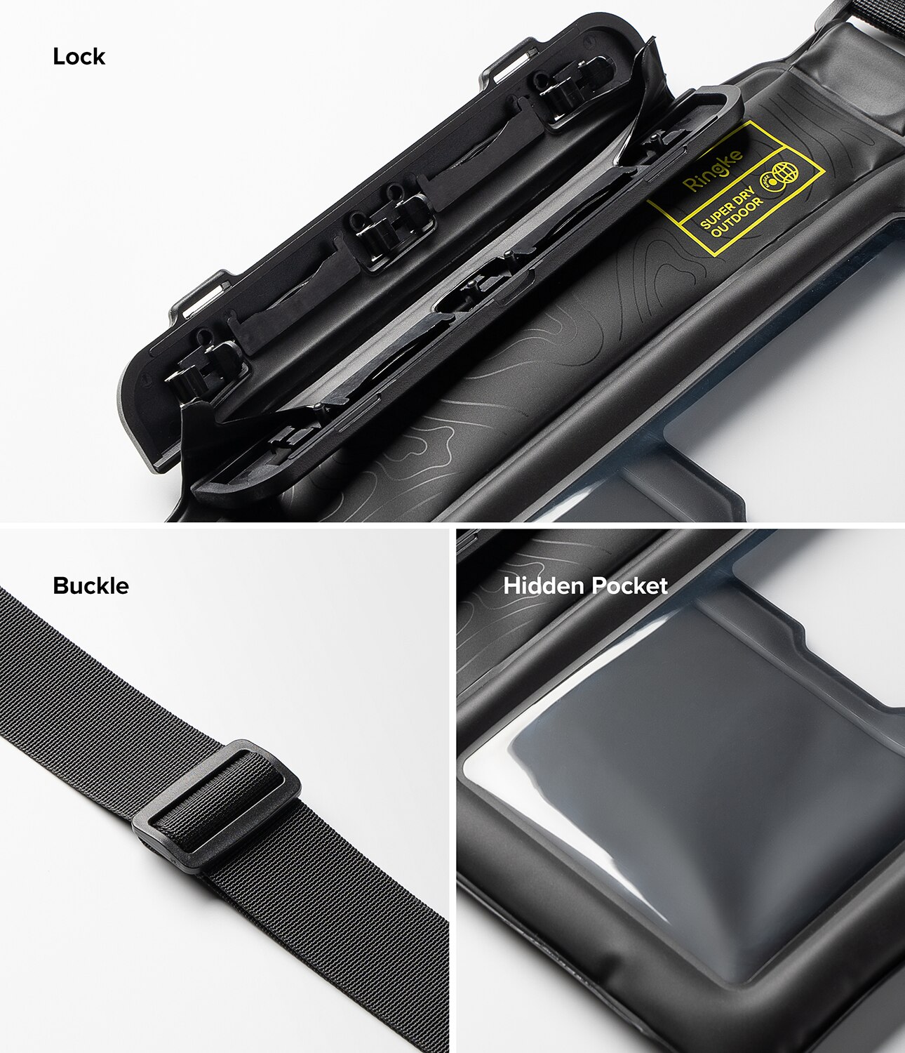 Universal Waterproof Sling Bag, Black