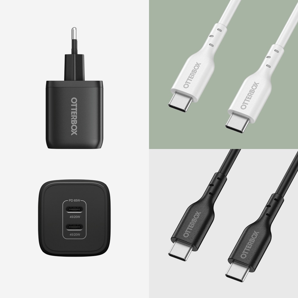 Chargeur Mural USB-C Dual Port 65W, Black