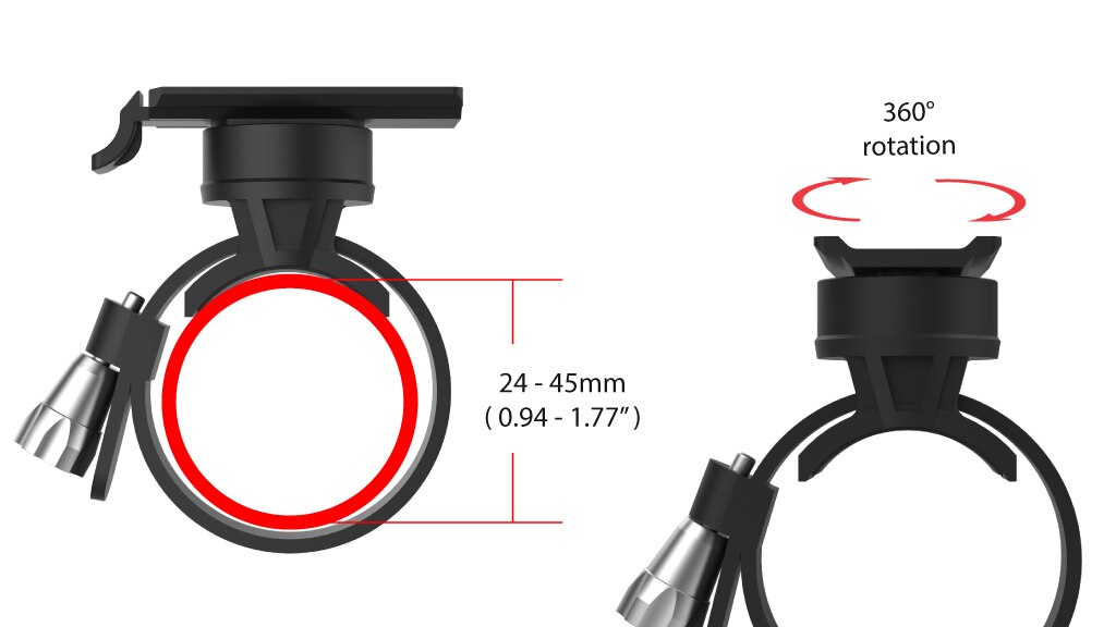 X22K Smartphone Universal Bar/Bike Mount, noir