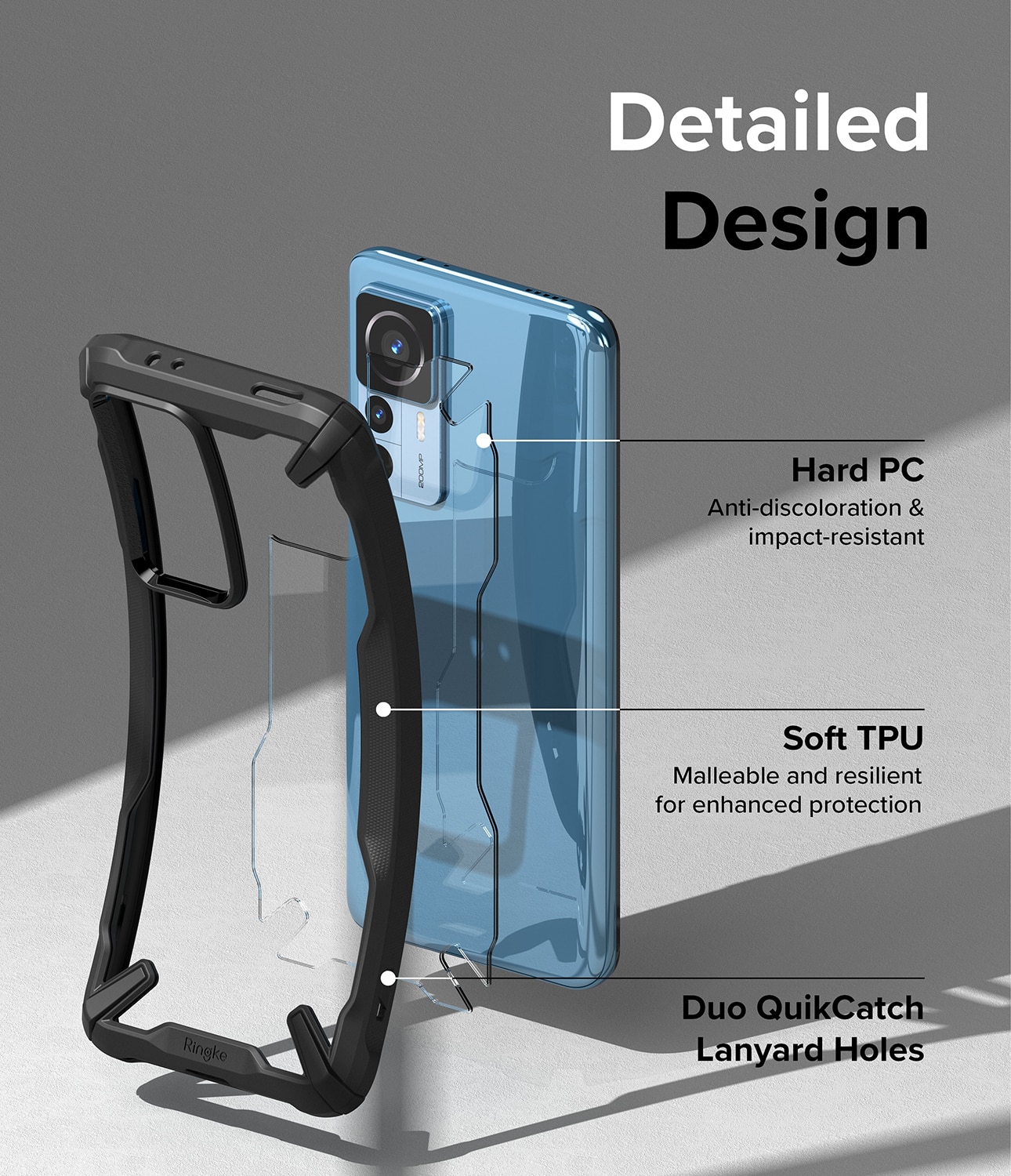 Coque Fusion X Xiaomi 12T/12T Pro, Noir