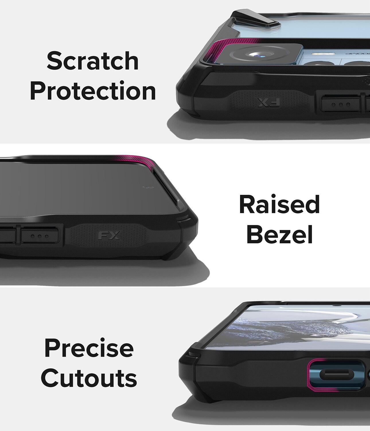 Coque Fusion X Xiaomi 12T/12T Pro, Noir