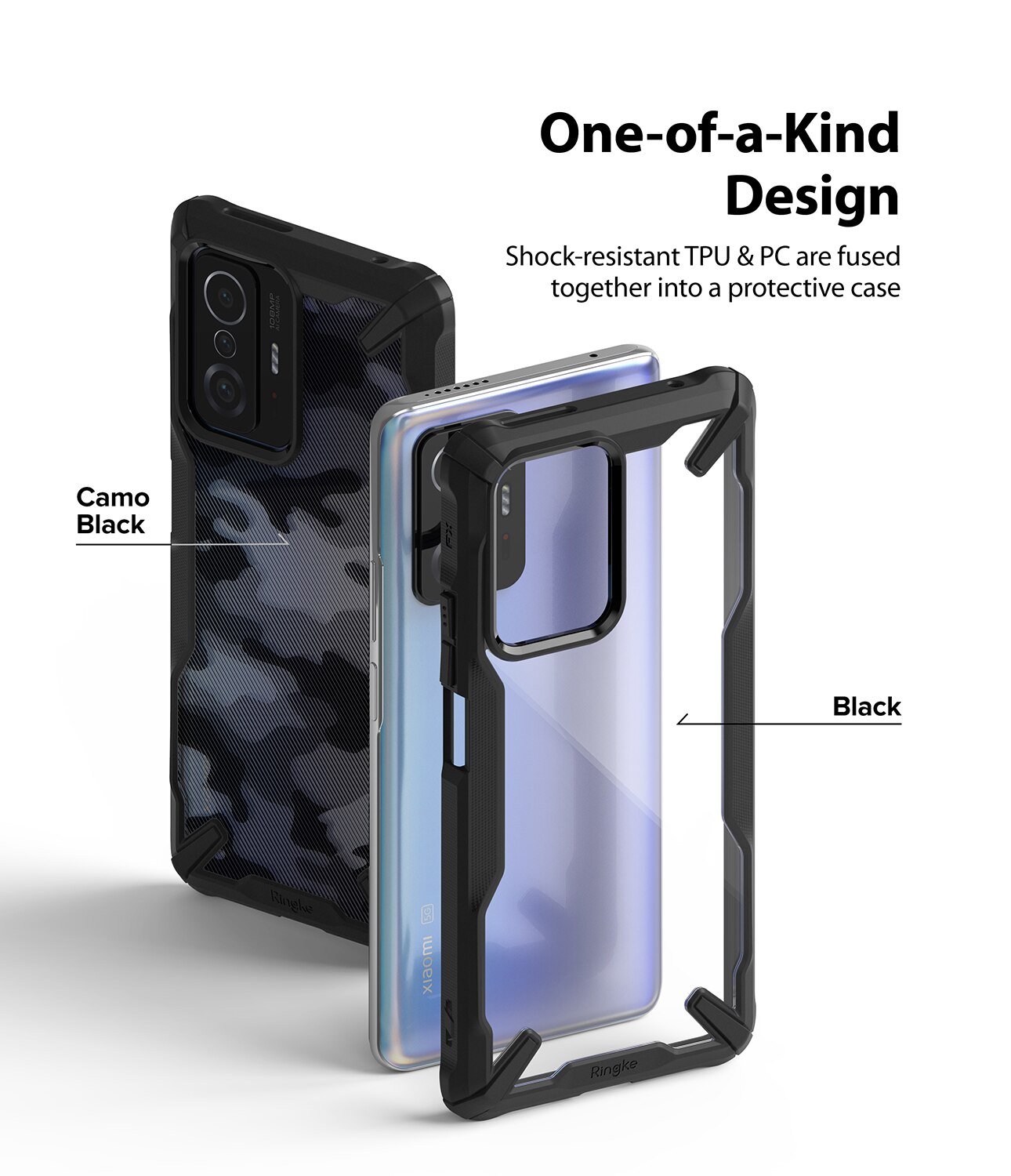 Coque Fusion X Xiaomi 11T/11T Pro, Noir