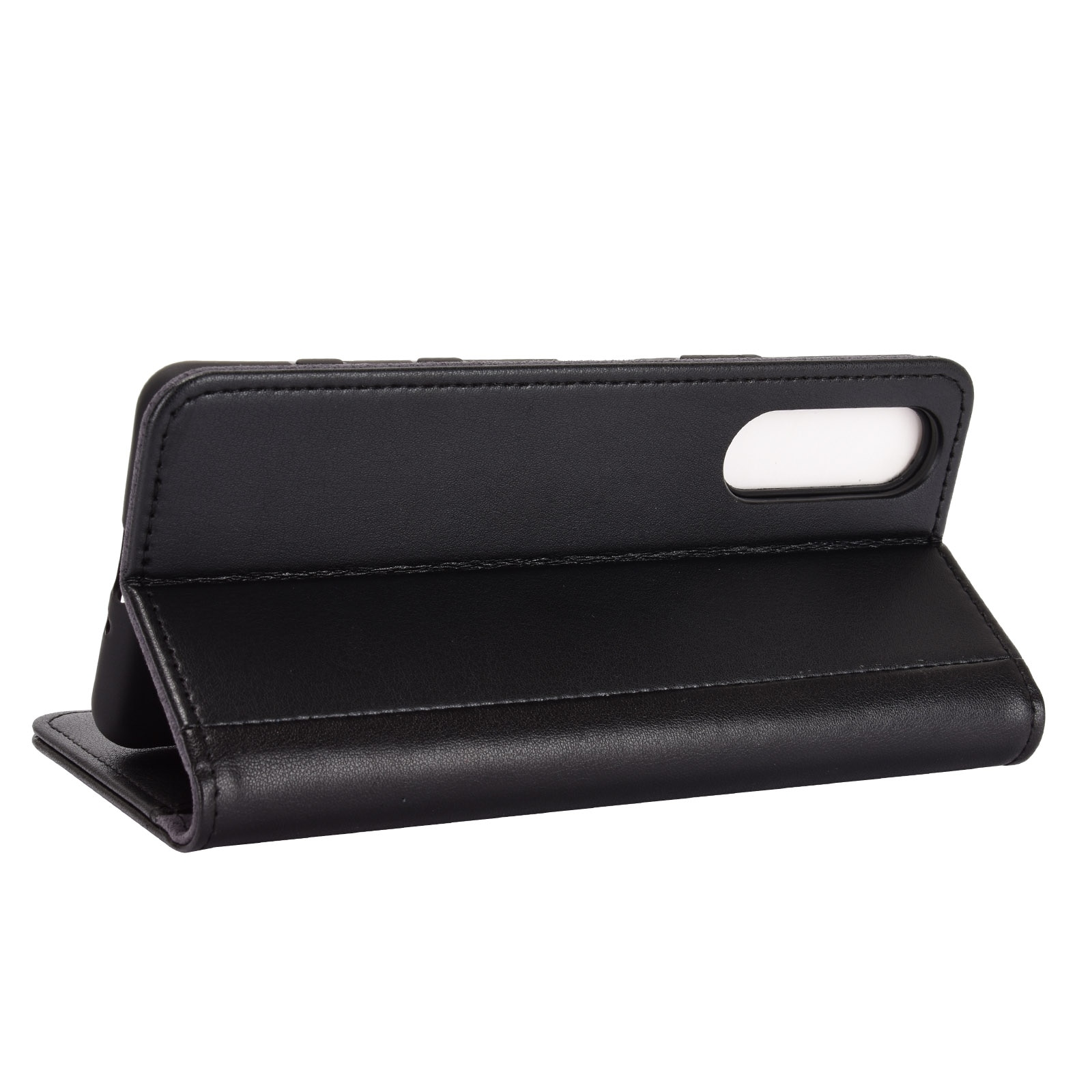 Étui en cuir veritable Sony Xperia 10 II, Noir