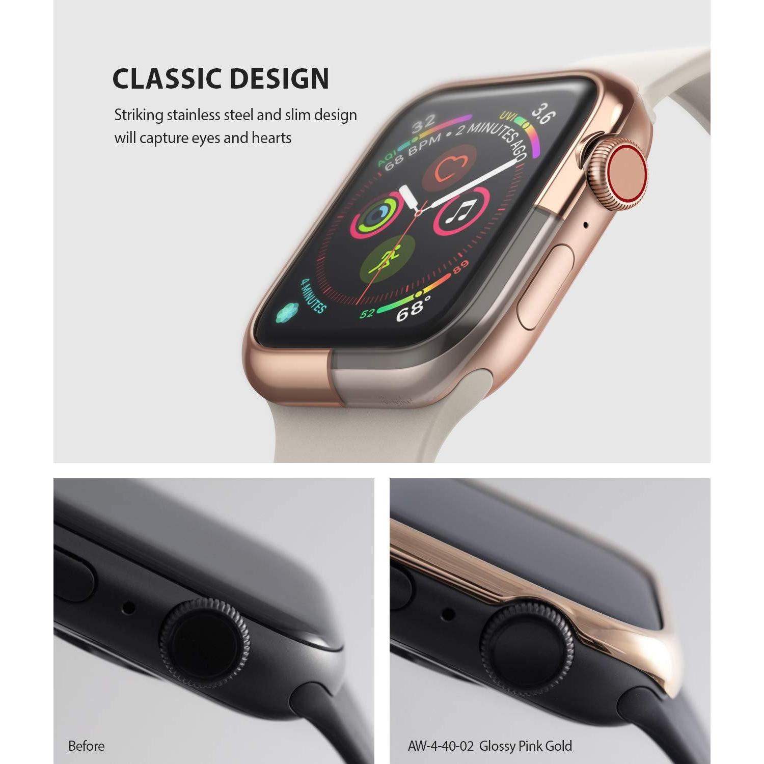 Bezel Styling Apple Watch 40 mm Pink Gold