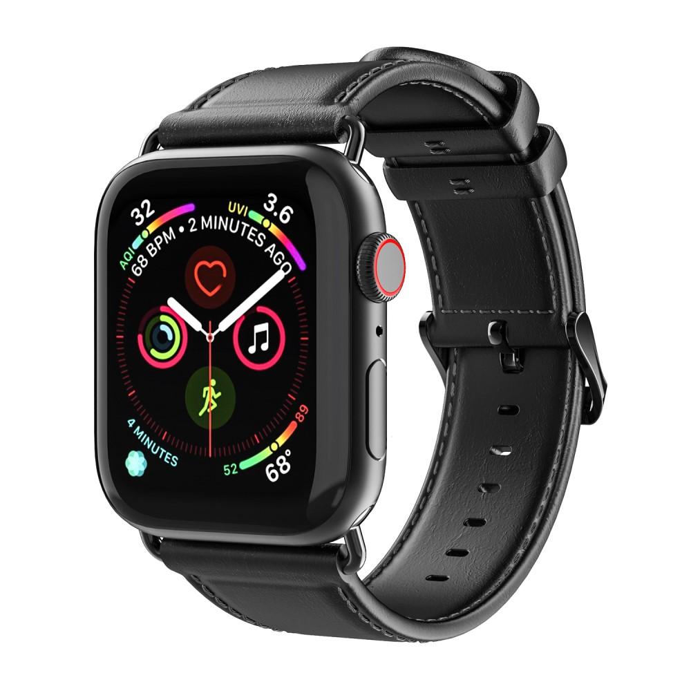 Bracelet en cuir Apple Watch 45mm Series 8 Black