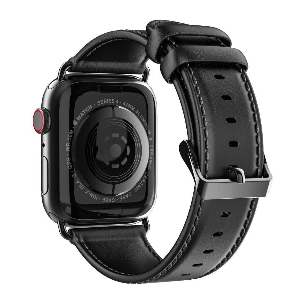 Bracelet en cuir Apple Watch 45mm Series 8 Black