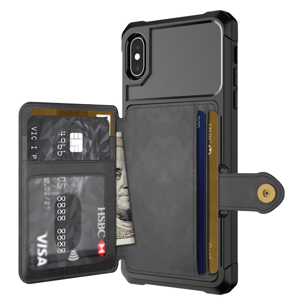 Coque porte-cartes Tough Multi-slot iPhone X/XS Noir