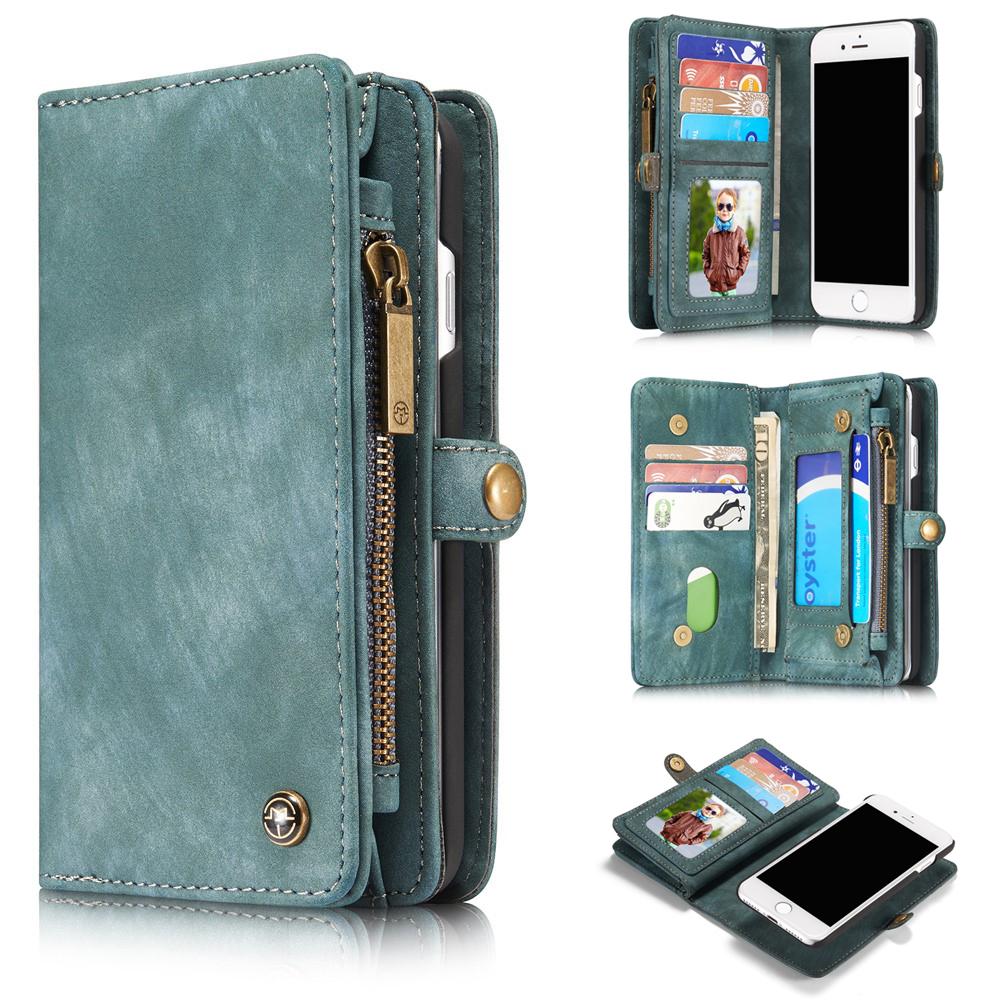 Étui portefeuille multi-cartes iPhone 8, Bleu