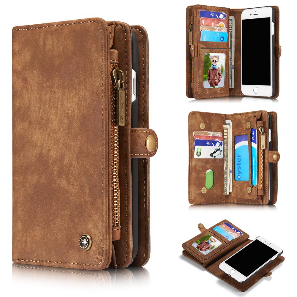 Étui portefeuille multi-cartes iPhone 8, Marron