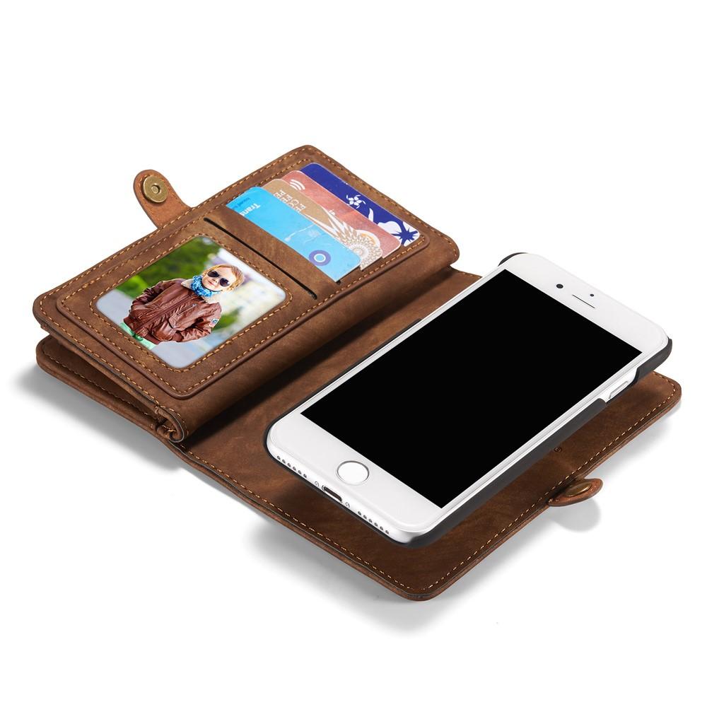 Étui portefeuille multi-cartes iPhone 7, Marron