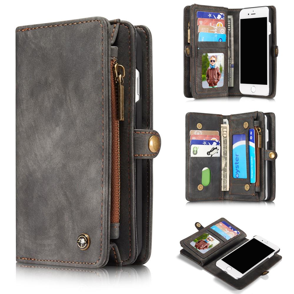 Étui portefeuille multi-cartes iPhone 8, Gris