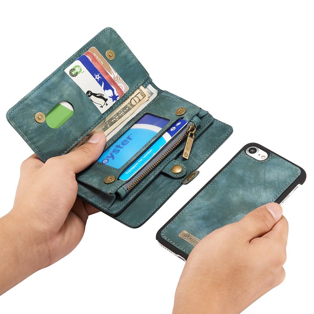 Étui portefeuille multi-cartes iPhone SE 2022, Bleu