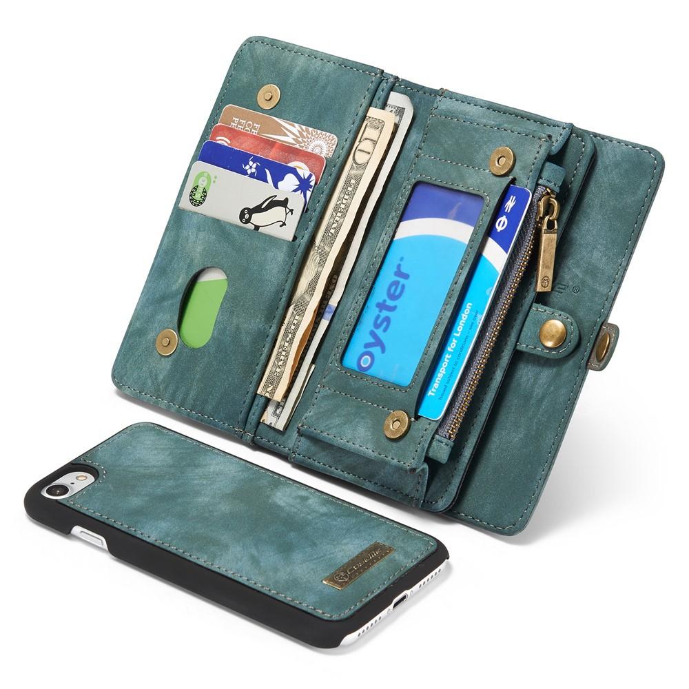 Étui portefeuille multi-cartes iPhone SE 2022, Bleu