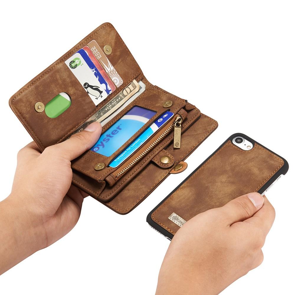 Étui portefeuille multi-cartes iPhone 7, Marron