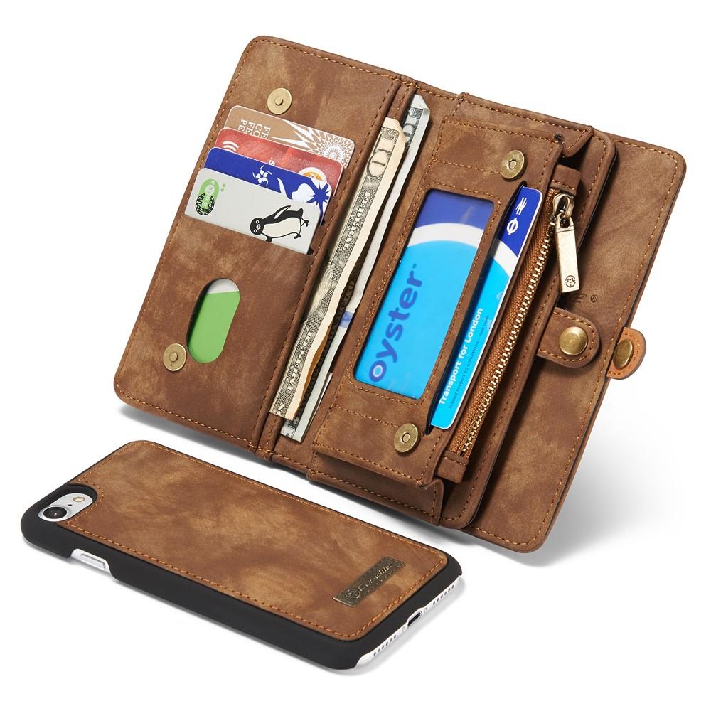 Étui portefeuille multi-cartes iPhone SE (2022), marron