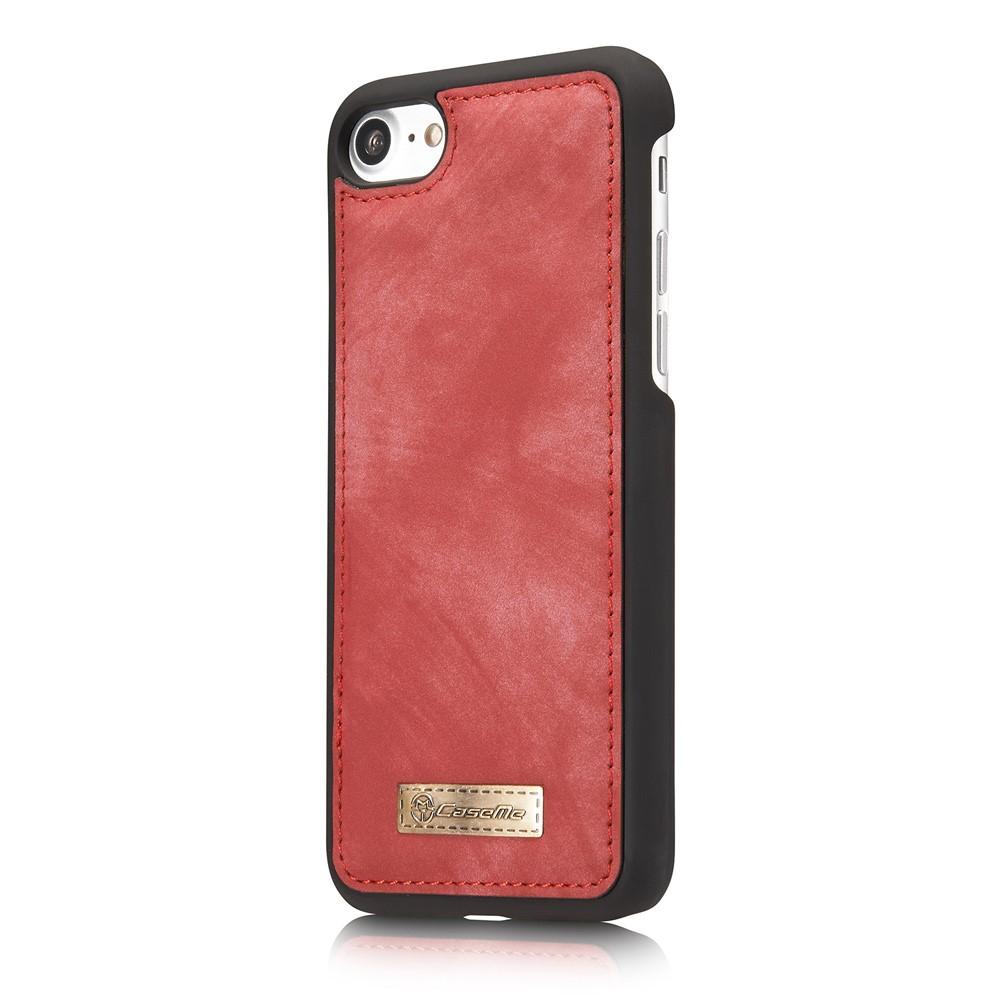 Étui portefeuille multi-cartes iPhone 7, Rouge
