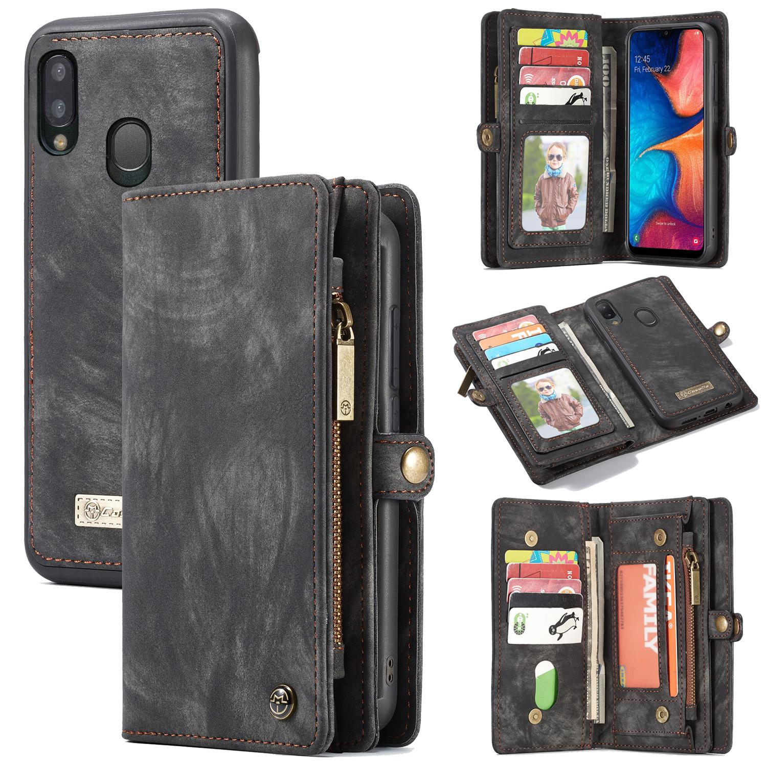 Étui portefeuille multi-cartes Samsung Galaxy A20e, Gris