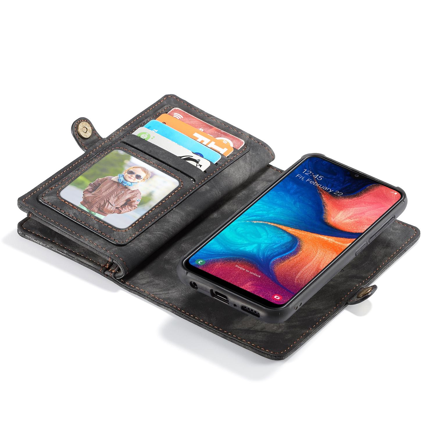 Étui portefeuille multi-cartes Samsung Galaxy A20e Gris