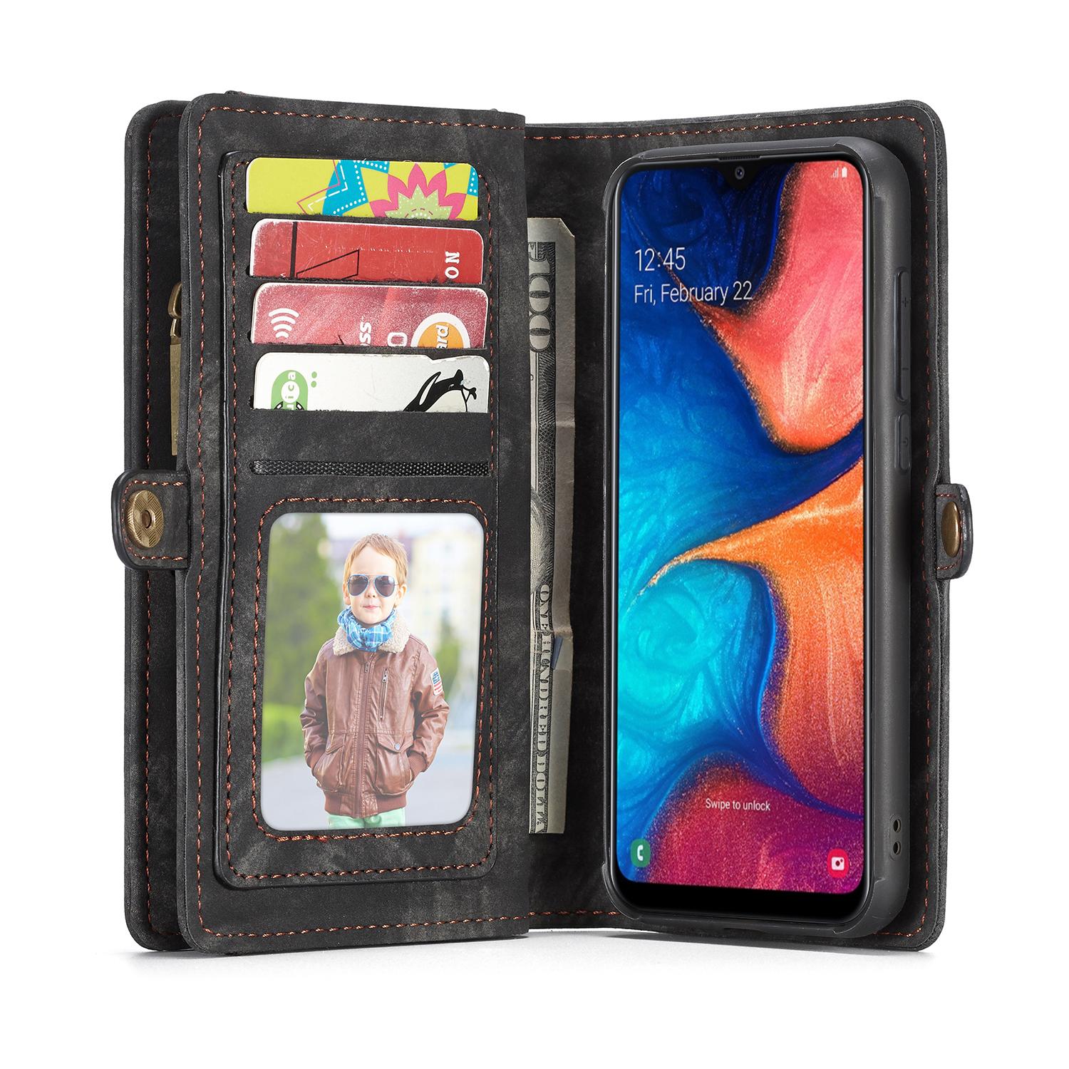 Étui portefeuille multi-cartes Samsung Galaxy A20e, Gris