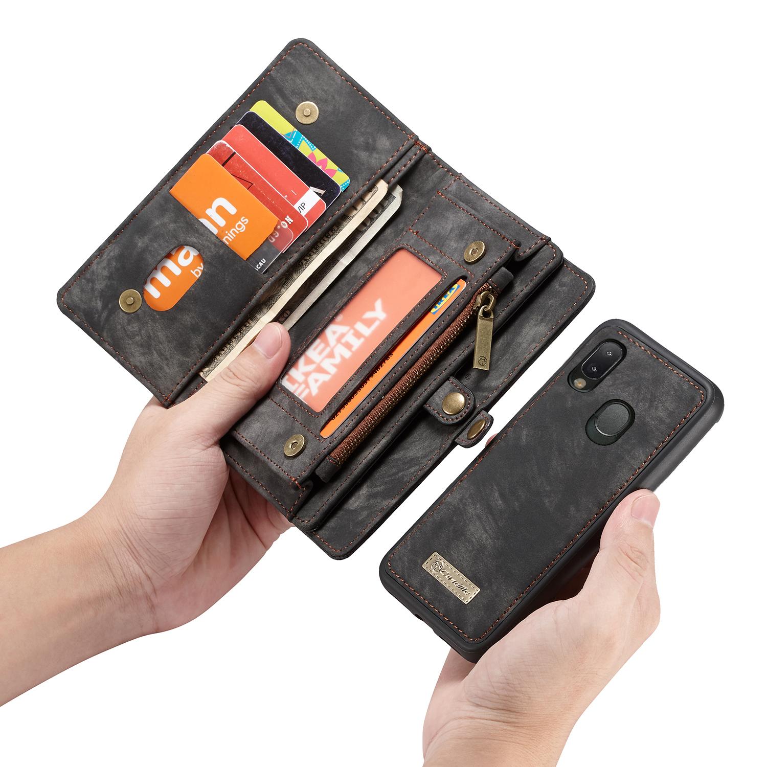 Étui portefeuille multi-cartes Samsung Galaxy A20e, Gris
