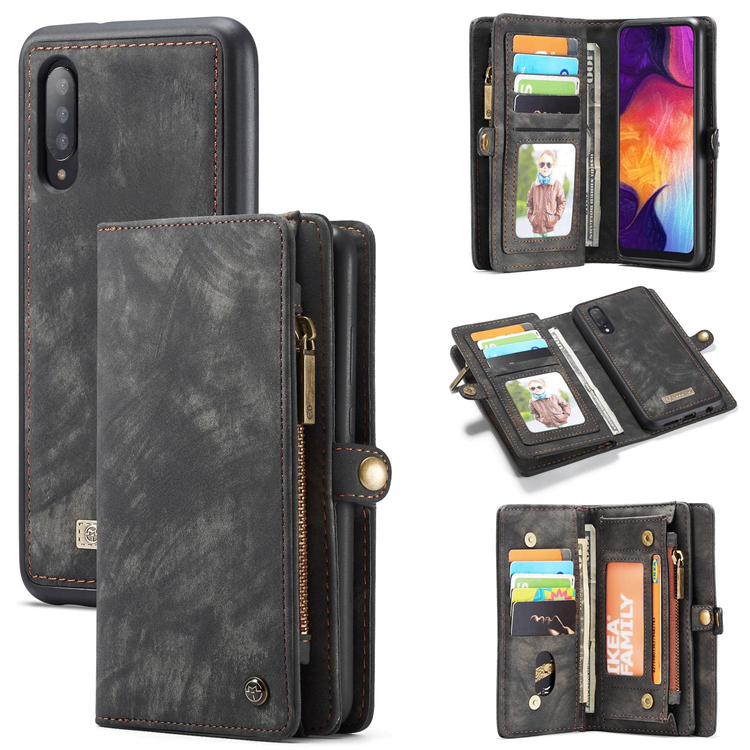 Étui portefeuille multi-cartes Samsung Galaxy A50, Gris