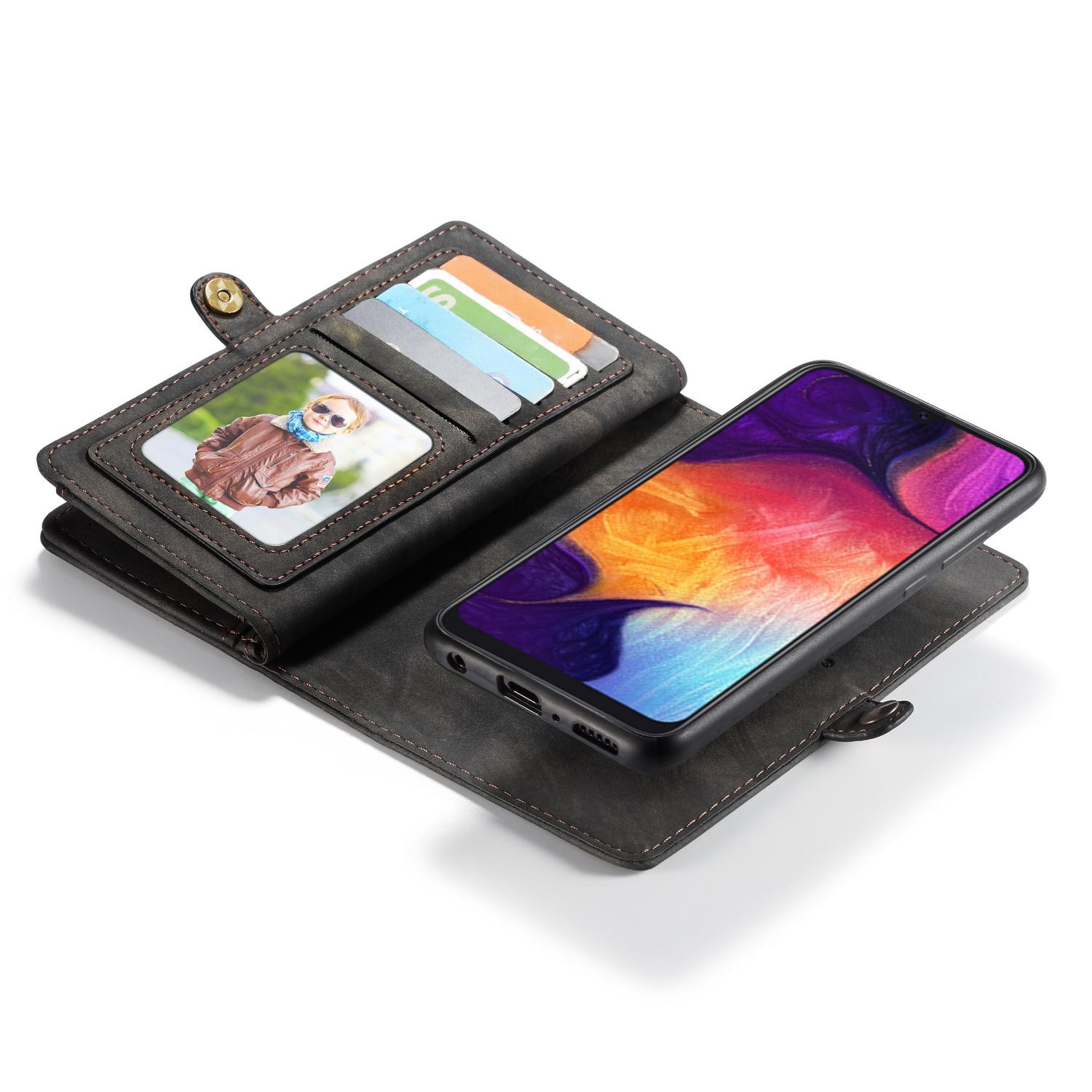 Étui portefeuille multi-cartes Samsung Galaxy A50, Gris