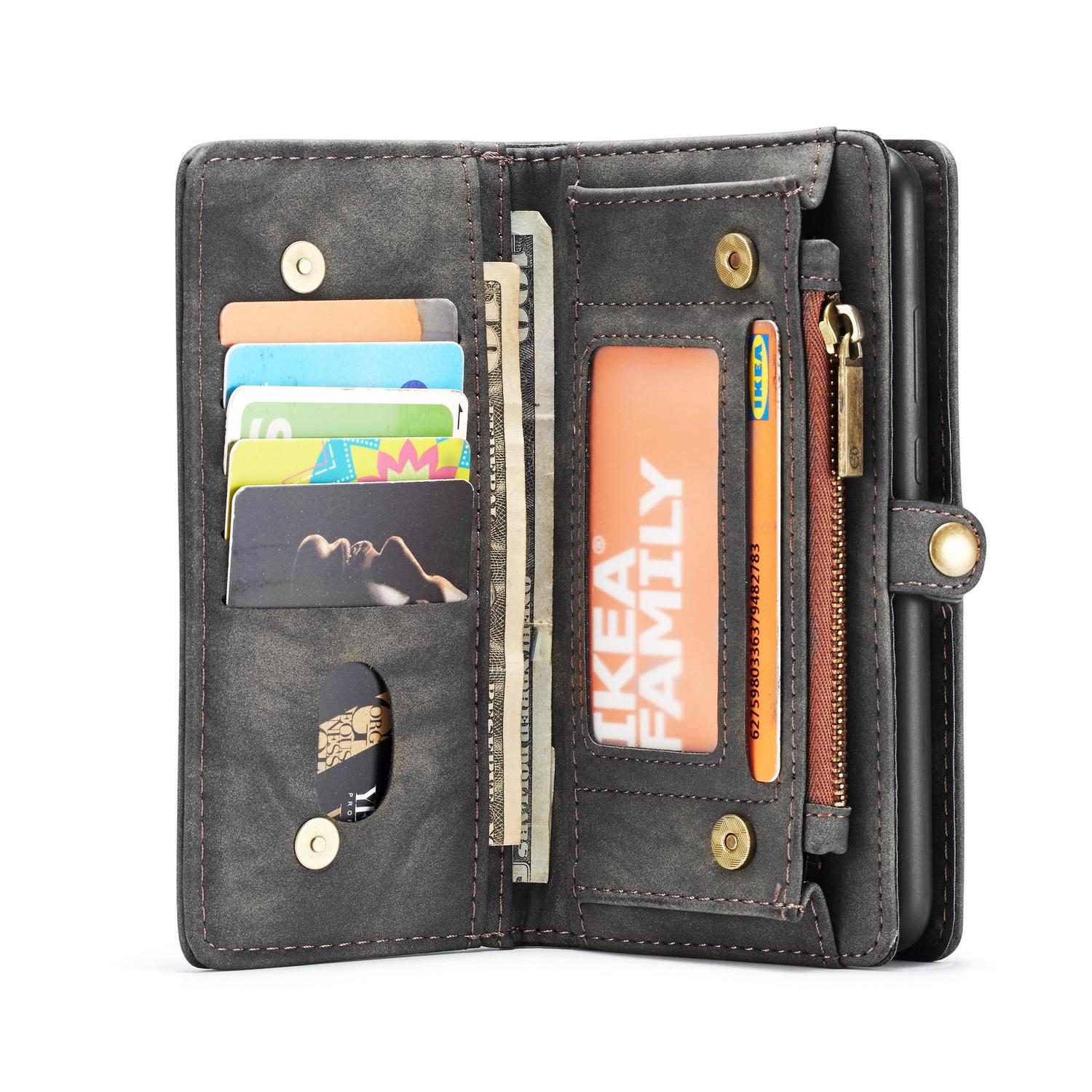 Étui portefeuille multi-cartes Samsung Galaxy A50, Gris