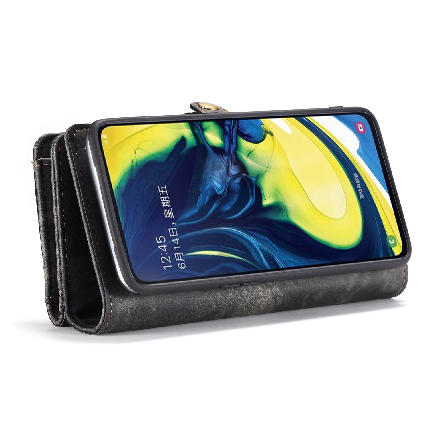 Étui portefeuille multi-cartes Samsung Galaxy A80 Gris