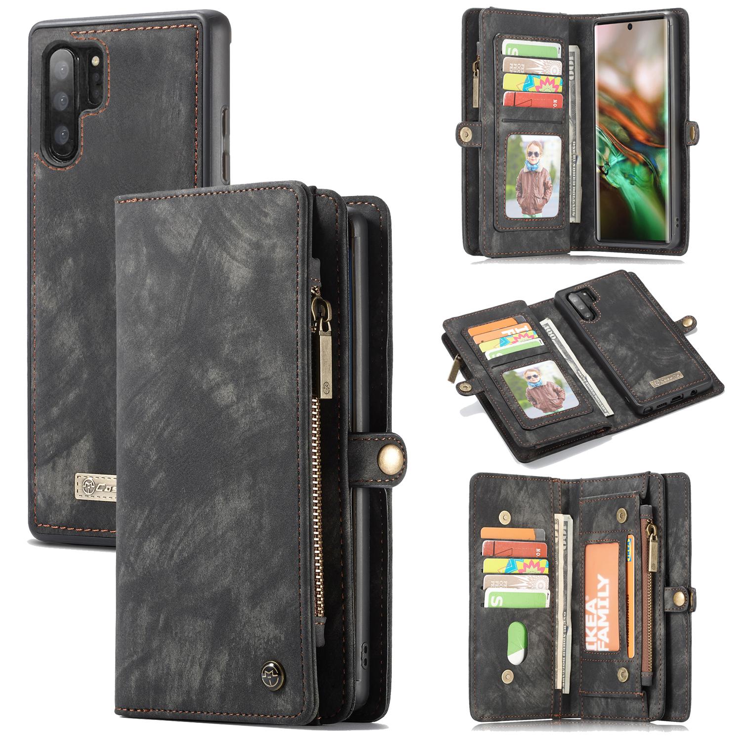 Étui portefeuille multi-cartes Samsung Galaxy Note 10 Plus, Gris